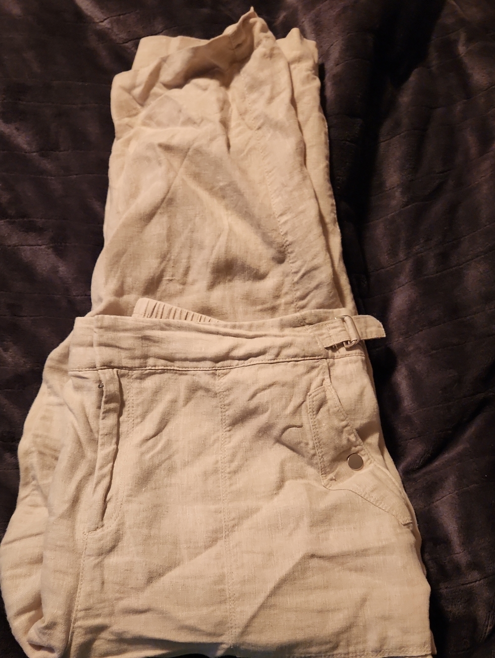 Lightweight Beige Linen Pants